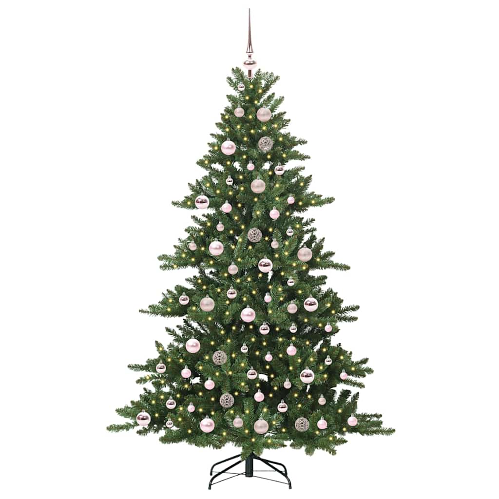Artificial Hinged Christmas Tree with 300 LEDs 180 cm PVC
