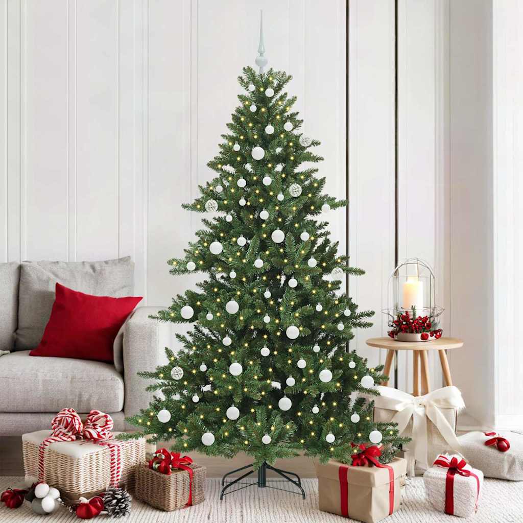 Artificial Hinged Christmas Tree with 300 LEDs 180 cm PVC