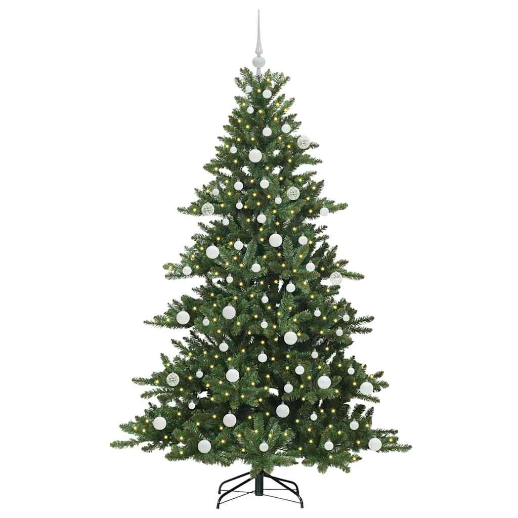 Artificial Hinged Christmas Tree with 300 LEDs 180 cm PVC