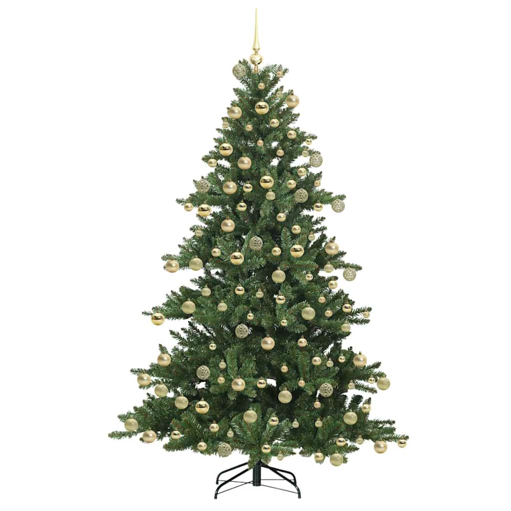 Artificial Hinged Christmas Tree with 300 LEDs 180 cm PVC