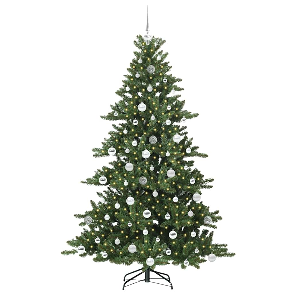 Artificial Hinged Christmas Tree with 300 LEDs 180 cm PVC
