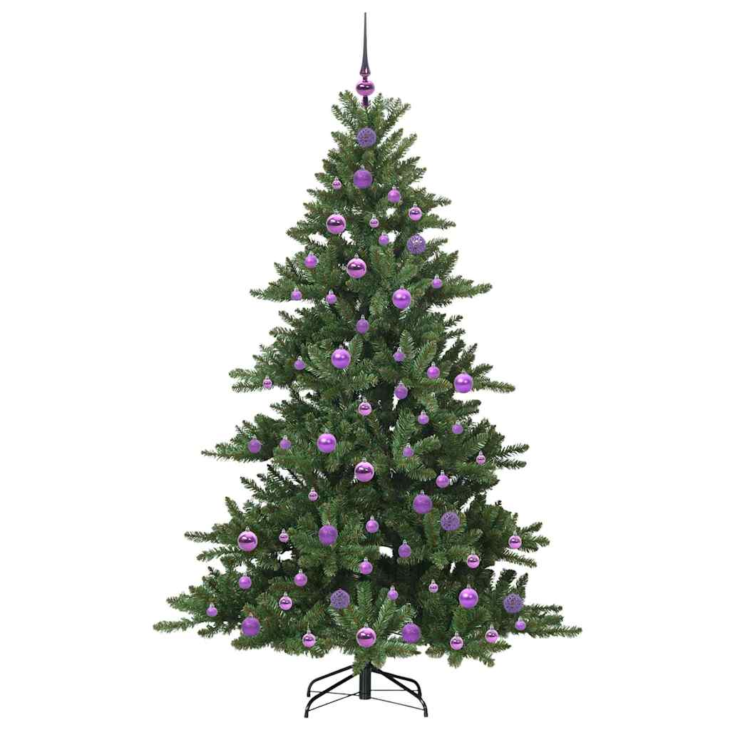 Artificial Hinged Christmas Tree with 300 LEDs 180 cm PVC