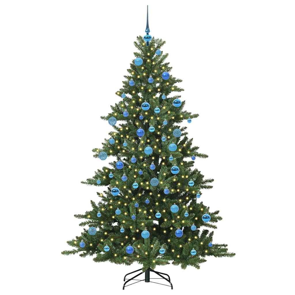 Artificial Hinged Christmas Tree with 300 LEDs 180 cm PVC
