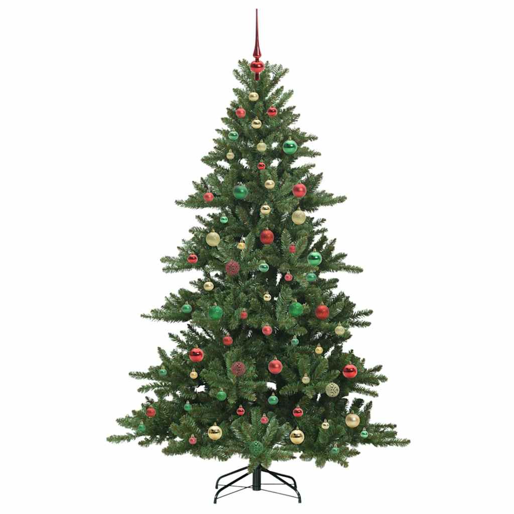 Artificial Hinged Christmas Tree with 300 LEDs 180 cm PVC