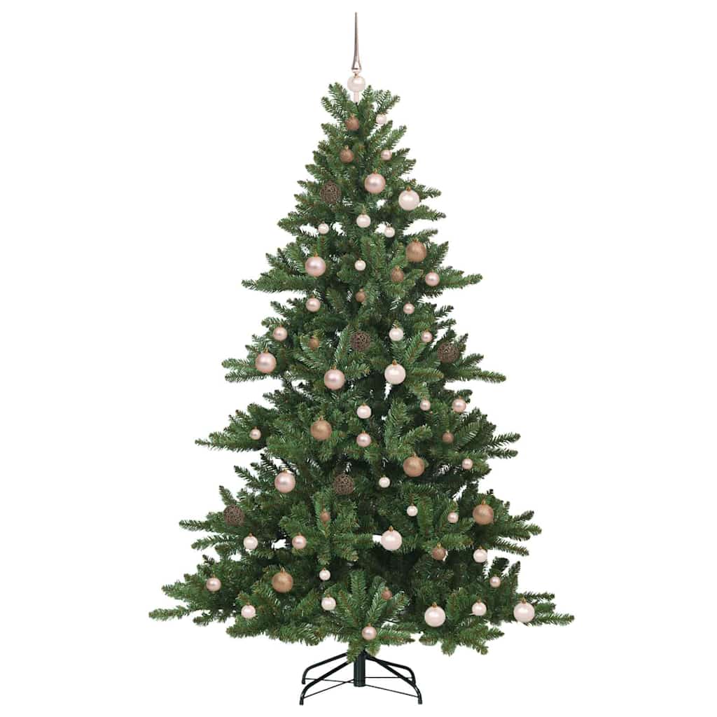 Artificial Hinged Christmas Tree with 300 LEDs 210 cm PVC