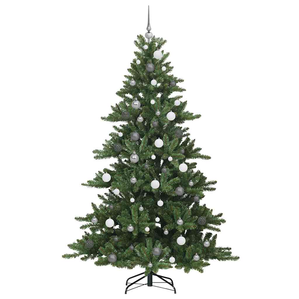 Artificial Hinged Christmas Tree with 300 LEDs 210 cm PVC