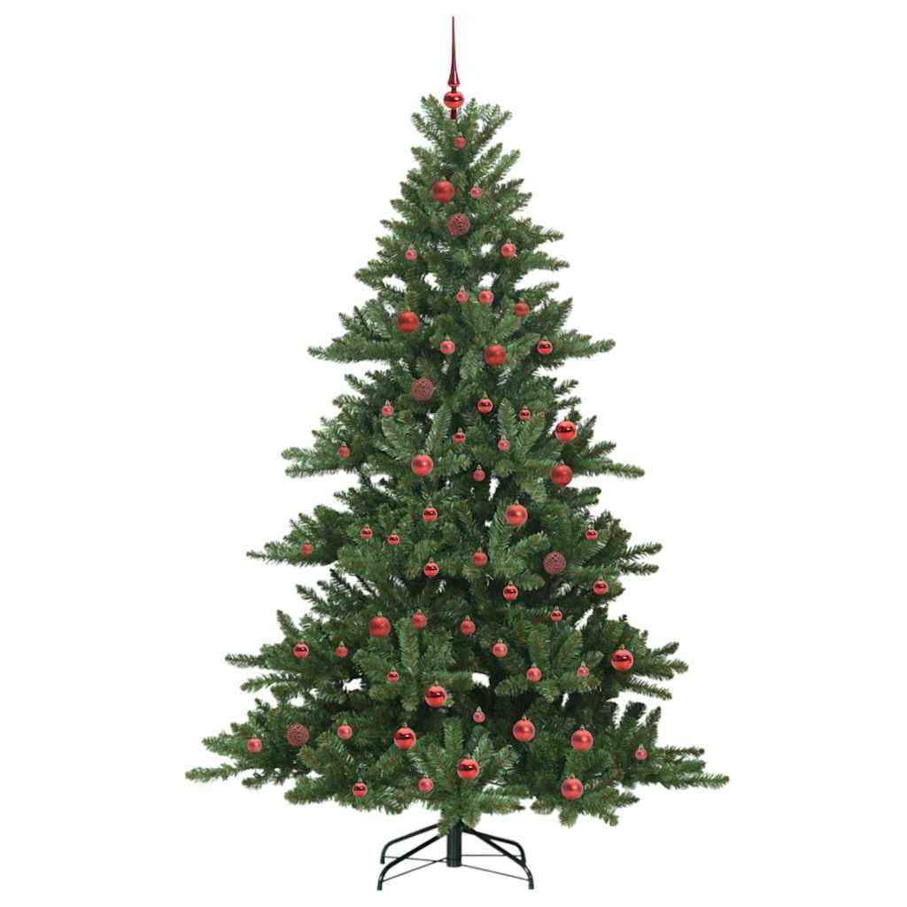 Artificial Hinged Christmas Tree with 300 LEDs 210 cm PVC