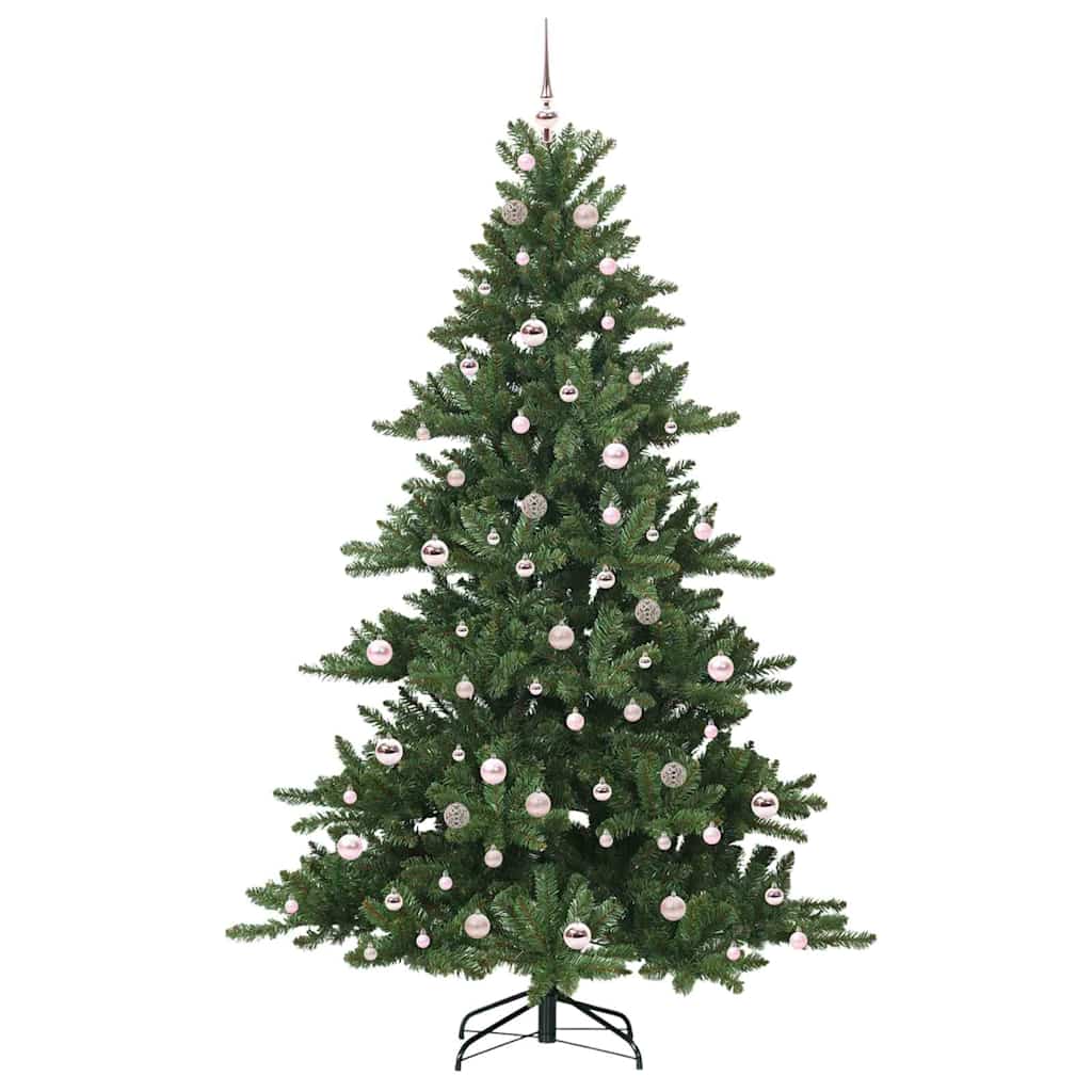 Artificial Hinged Christmas Tree with 300 LEDs 210 cm PVC