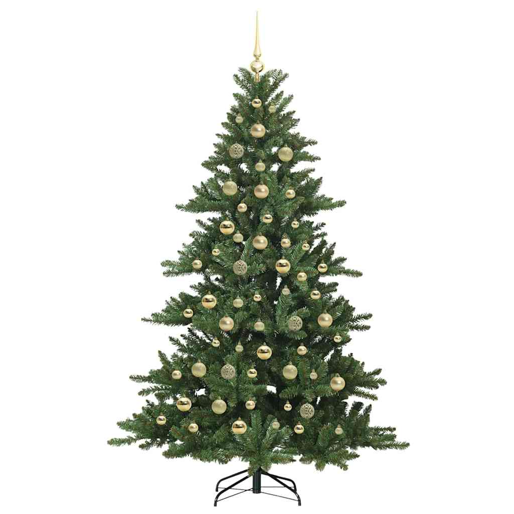 Artificial Hinged Christmas Tree with 300 LEDs 210 cm PVC