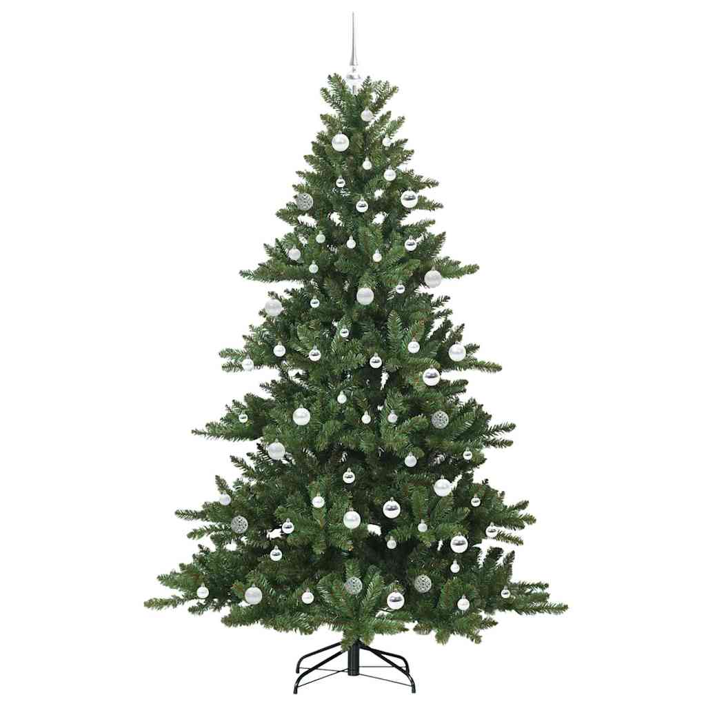Artificial Hinged Christmas Tree with 300 LEDs 210 cm PVC