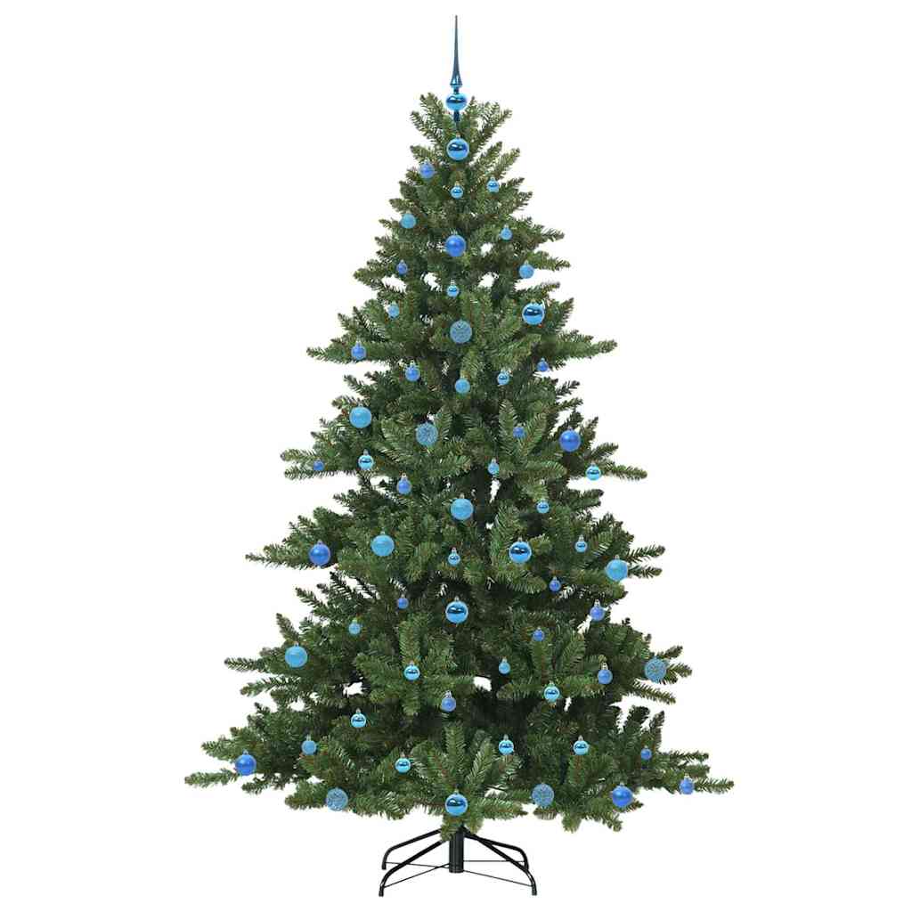 Artificial Hinged Christmas Tree with 300 LEDs 210 cm PVC