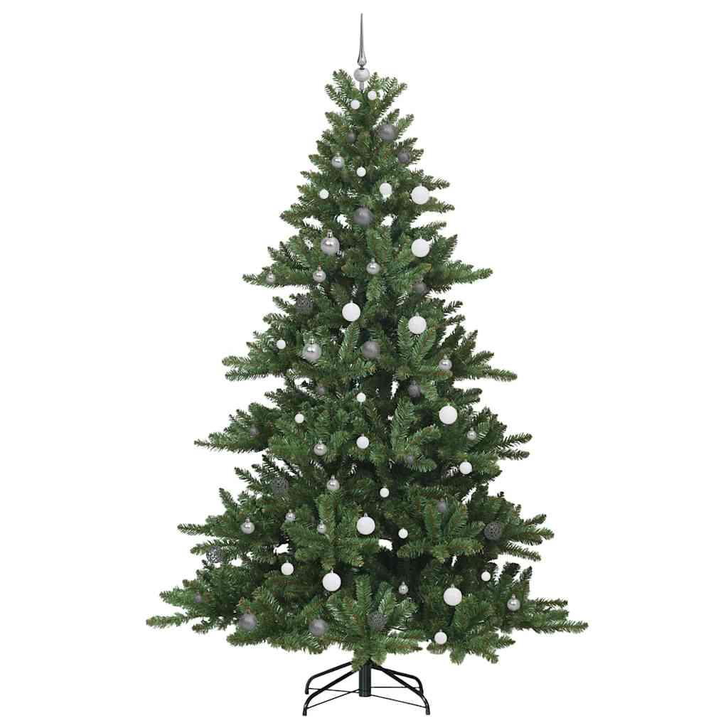 Artificial Hinged Christmas Tree with 300 LEDs 240 cm PVC