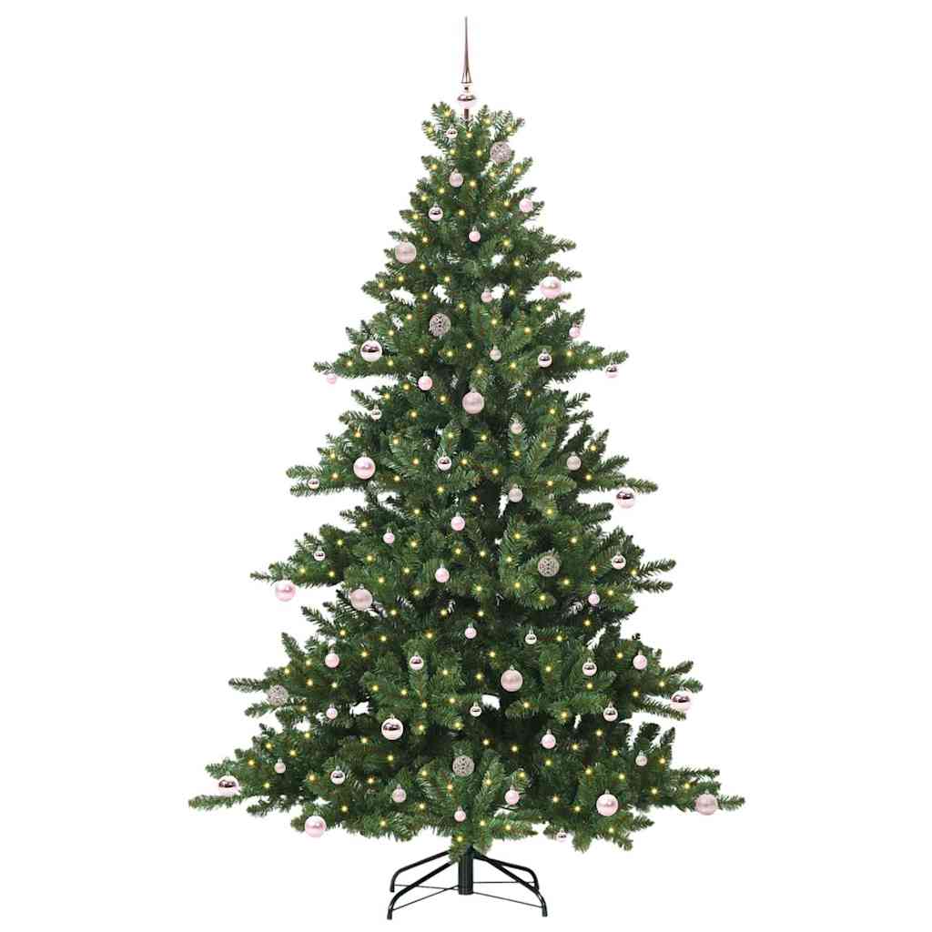 Artificial Hinged Christmas Tree with 300 LEDs 240 cm PVC