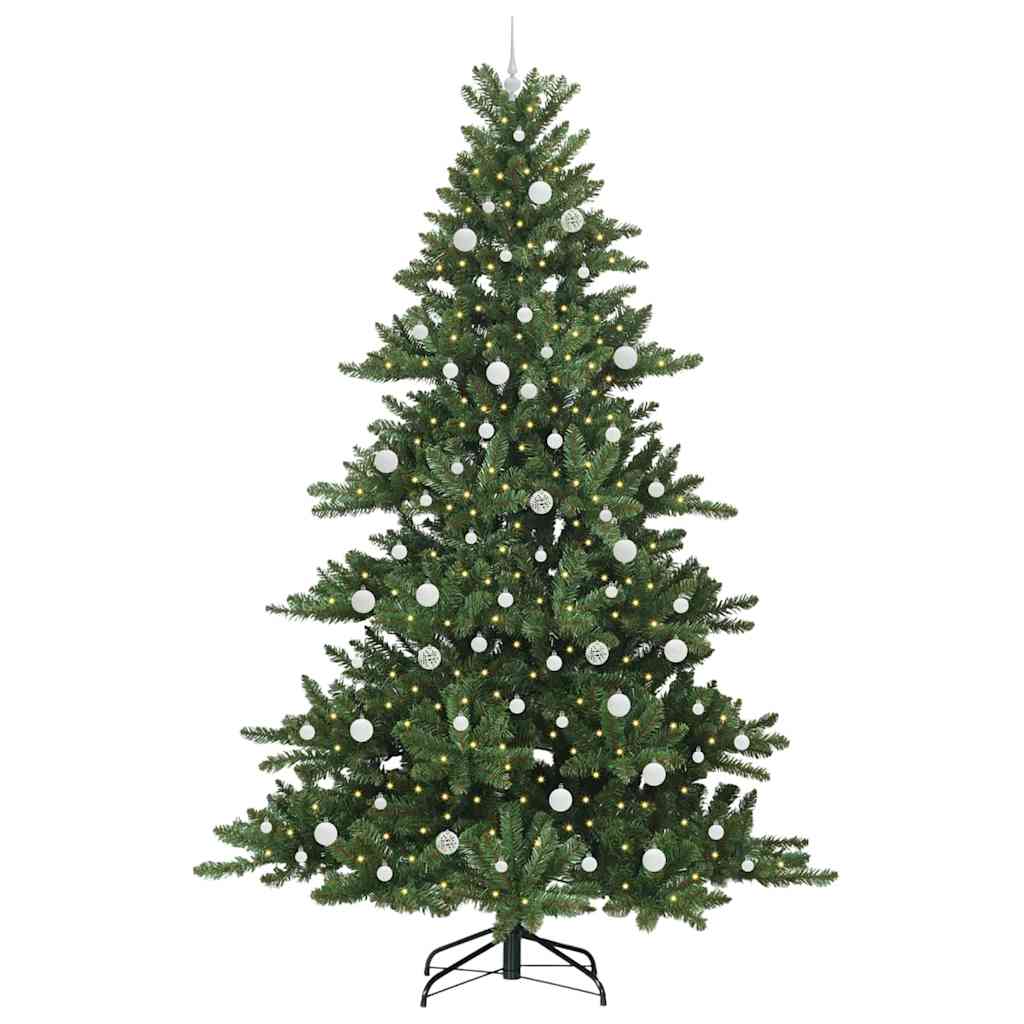 Artificial Hinged Christmas Tree with 300 LEDs 240 cm PVC