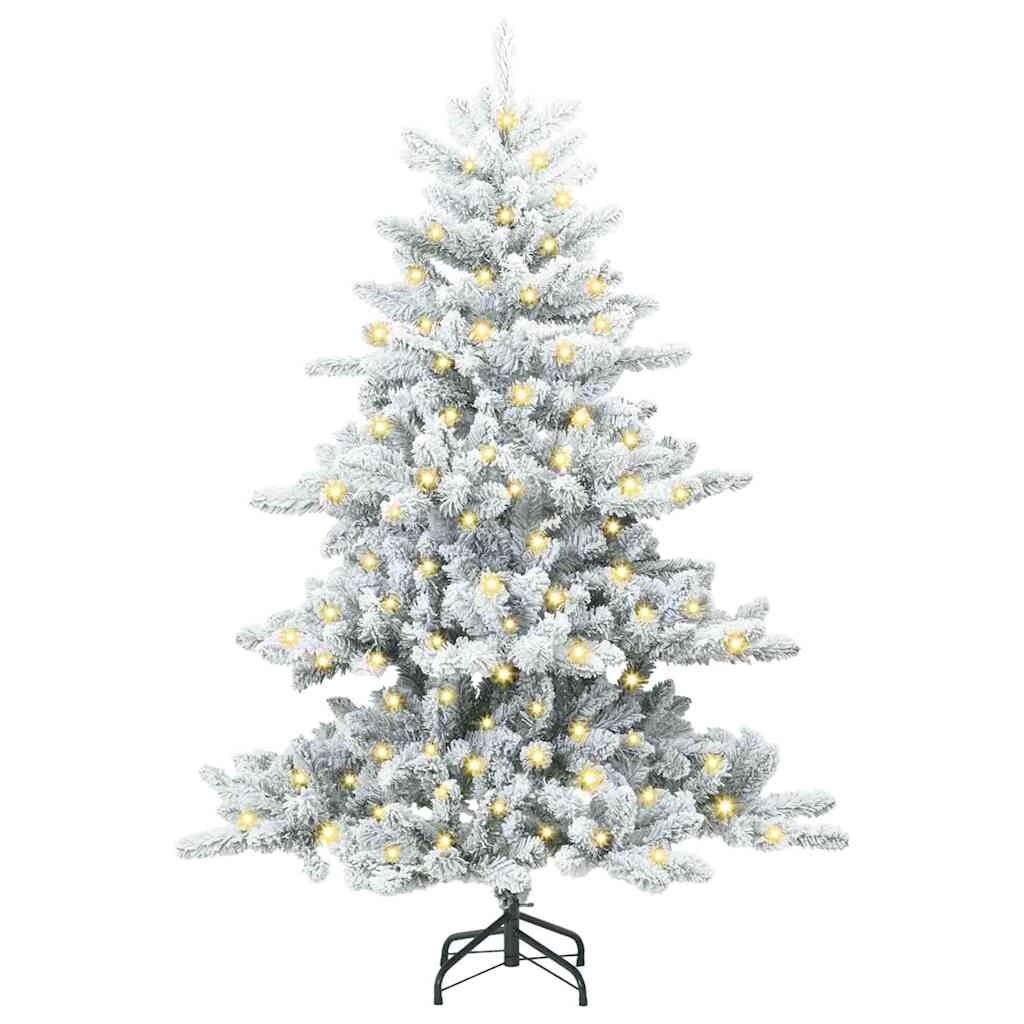 Artificial Hinged Christmas Tree with 150 LEDs 150 cm PVC