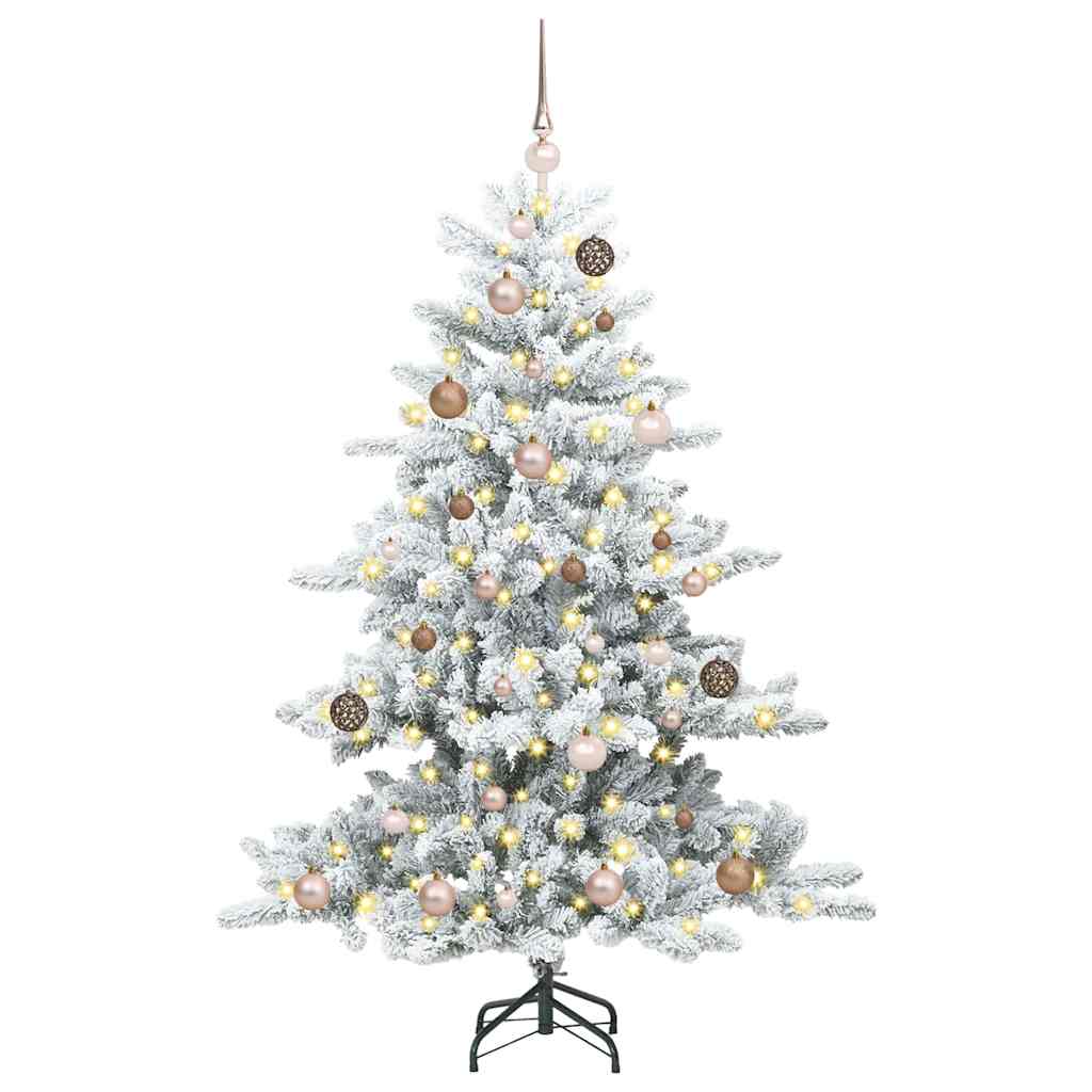Artificial Hinged Christmas Tree with 150 LEDs 150 cm PVC