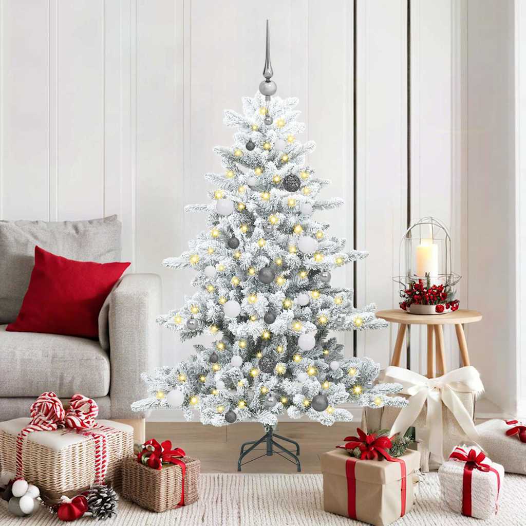 Artificial Hinged Christmas Tree with 150 LEDs 150 cm PVC