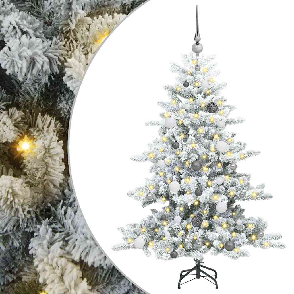 Artificial Hinged Christmas Tree with 150 LEDs 150 cm PVC