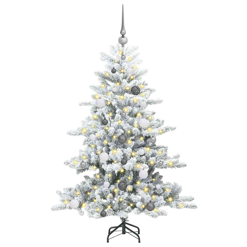 Artificial Hinged Christmas Tree with 150 LEDs 150 cm PVC