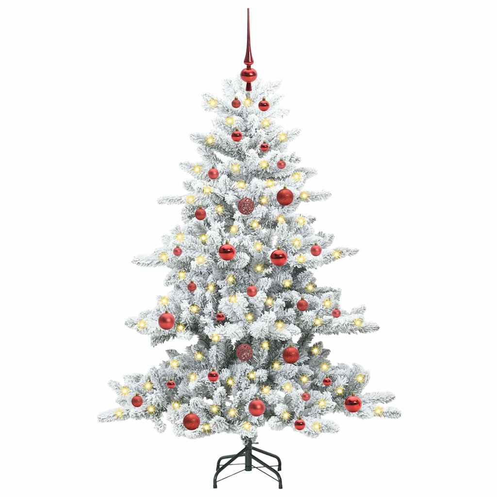Artificial Hinged Christmas Tree with 150 LEDs 150 cm PVC