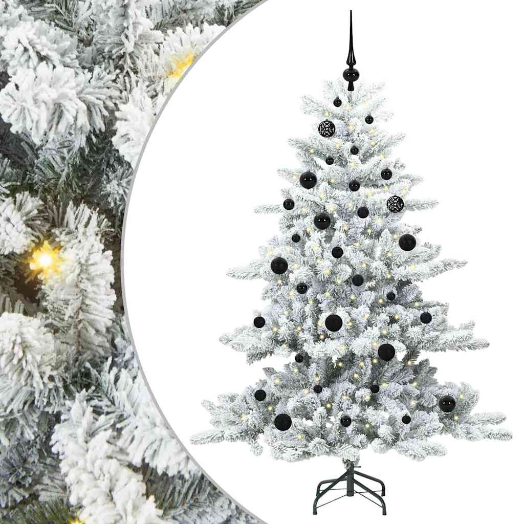 Artificial Hinged Christmas Tree with 150 LEDs 150 cm PVC