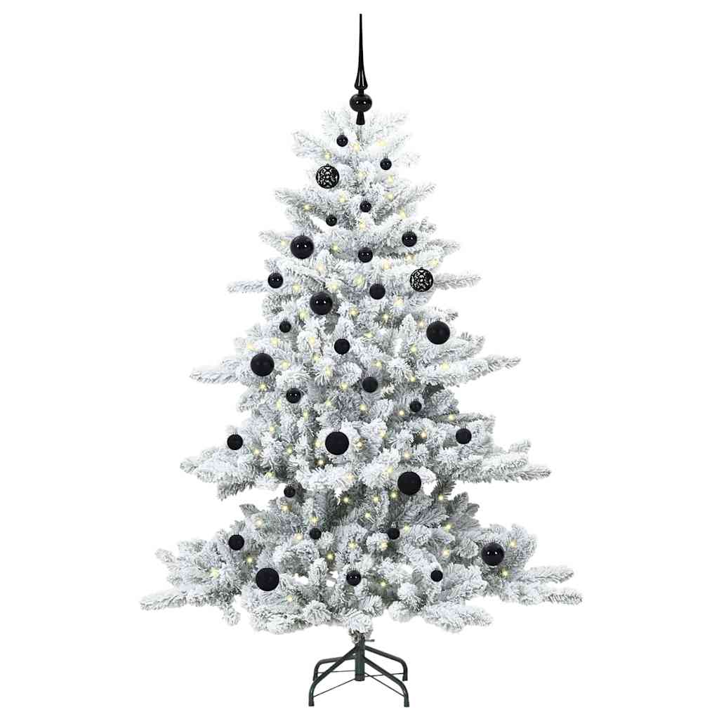 Artificial Hinged Christmas Tree with 150 LEDs 150 cm PVC