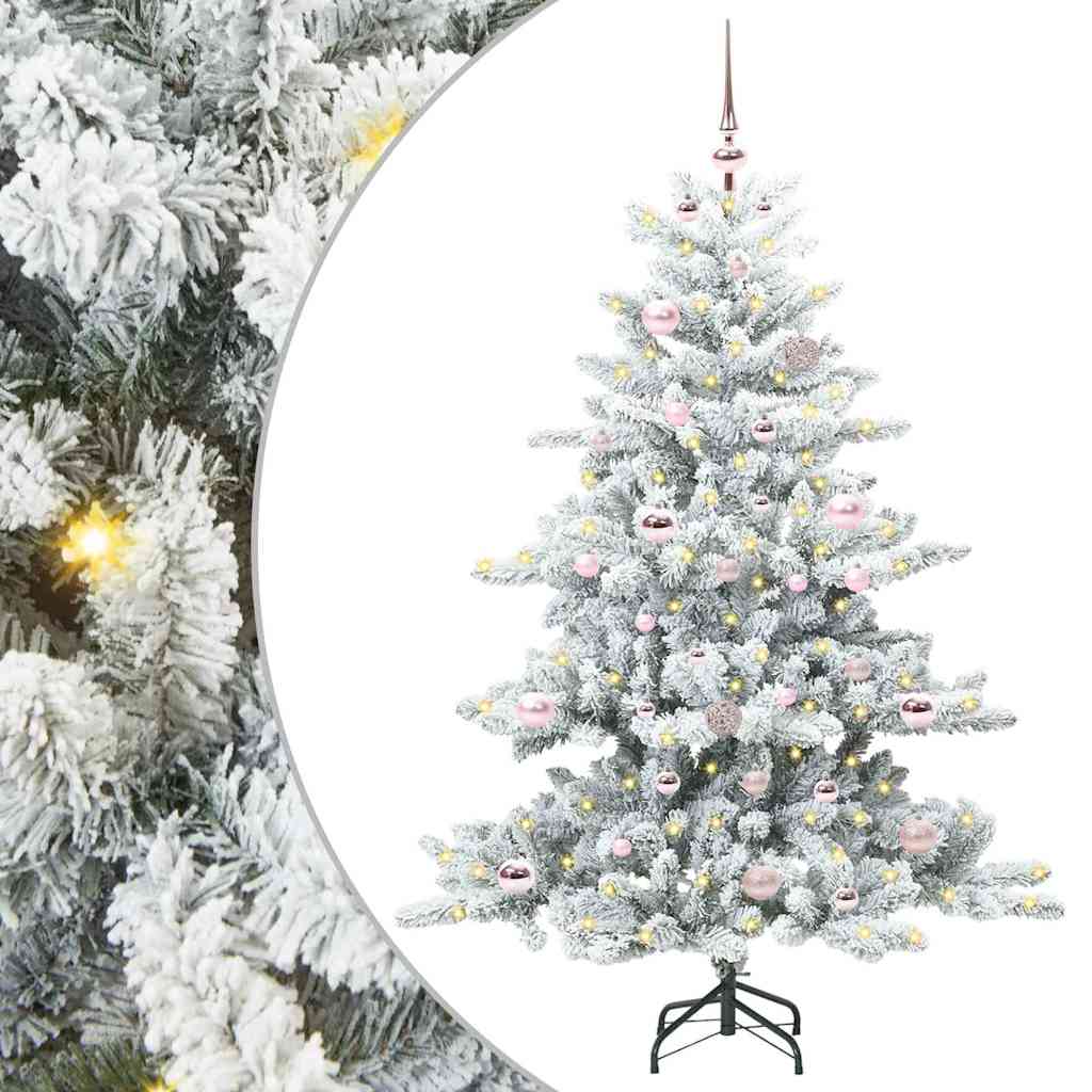 Artificial Hinged Christmas Tree with 150 LEDs 150 cm PVC