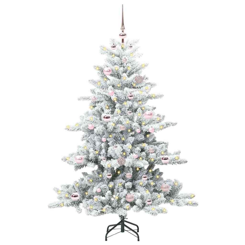 Artificial Hinged Christmas Tree with 150 LEDs 150 cm PVC