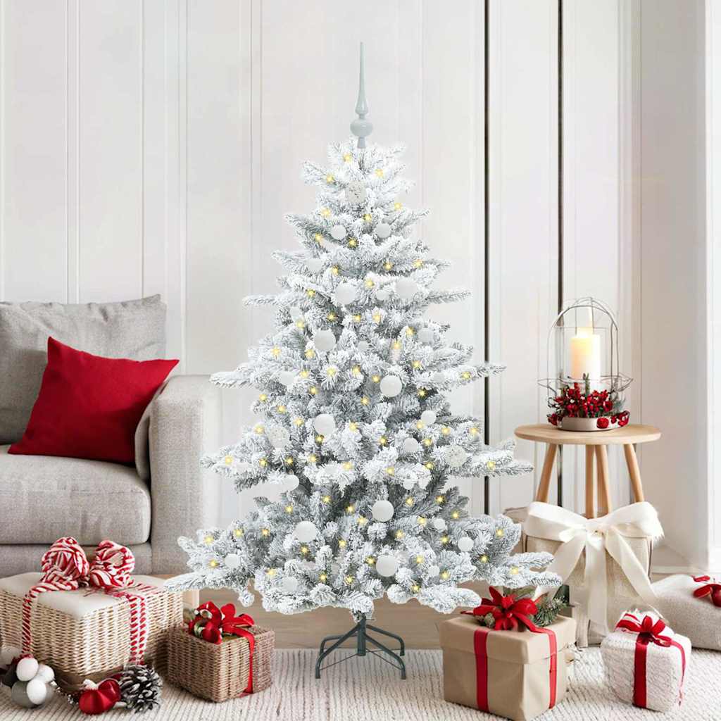 Artificial Hinged Christmas Tree with 150 LEDs 150 cm PVC