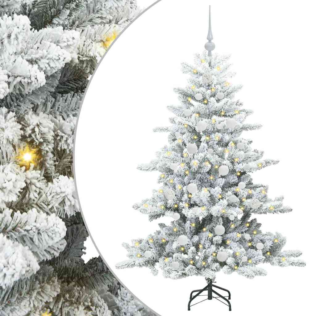 Artificial Hinged Christmas Tree with 150 LEDs 150 cm PVC