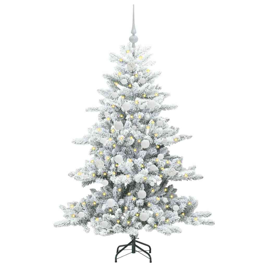 Artificial Hinged Christmas Tree with 150 LEDs 150 cm PVC