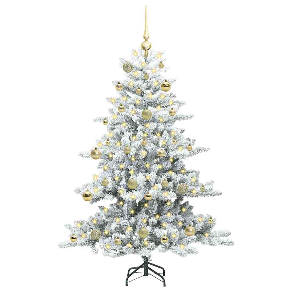 Artificial Hinged Christmas Tree with 150 LEDs 150 cm PVC