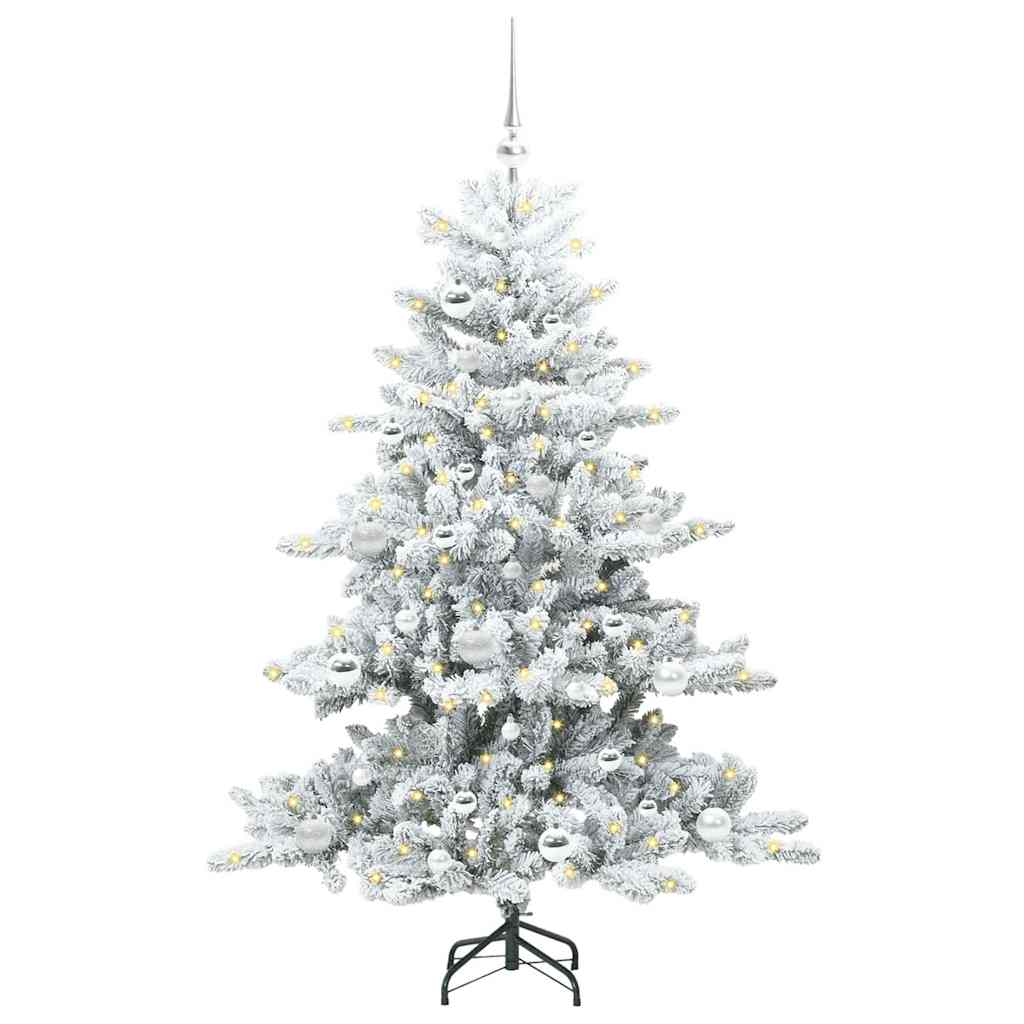 Artificial Hinged Christmas Tree with 150 LEDs 150 cm PVC
