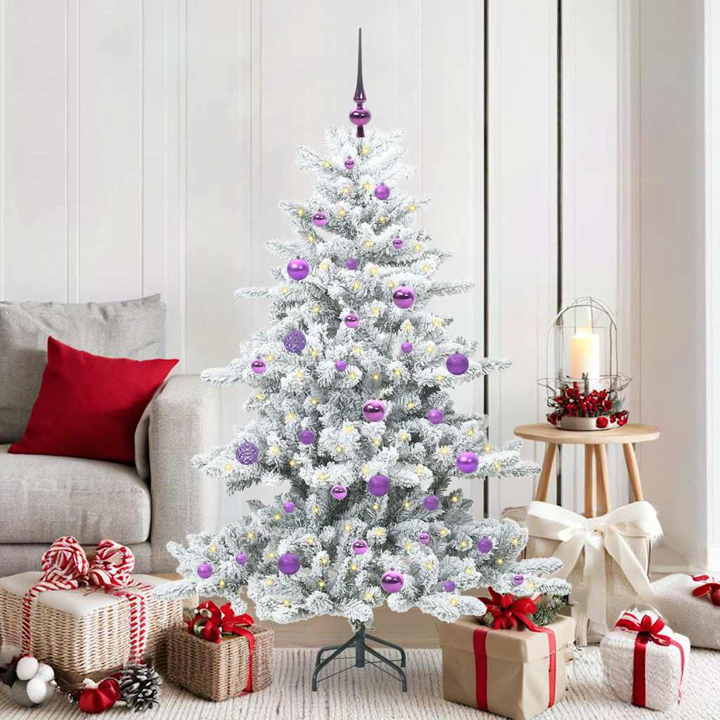 Artificial Hinged Christmas Tree with 150 LEDs 150 cm PVC