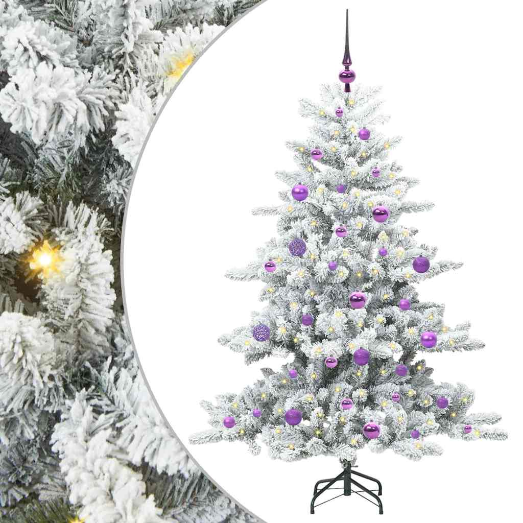 Artificial Hinged Christmas Tree with 150 LEDs 150 cm PVC