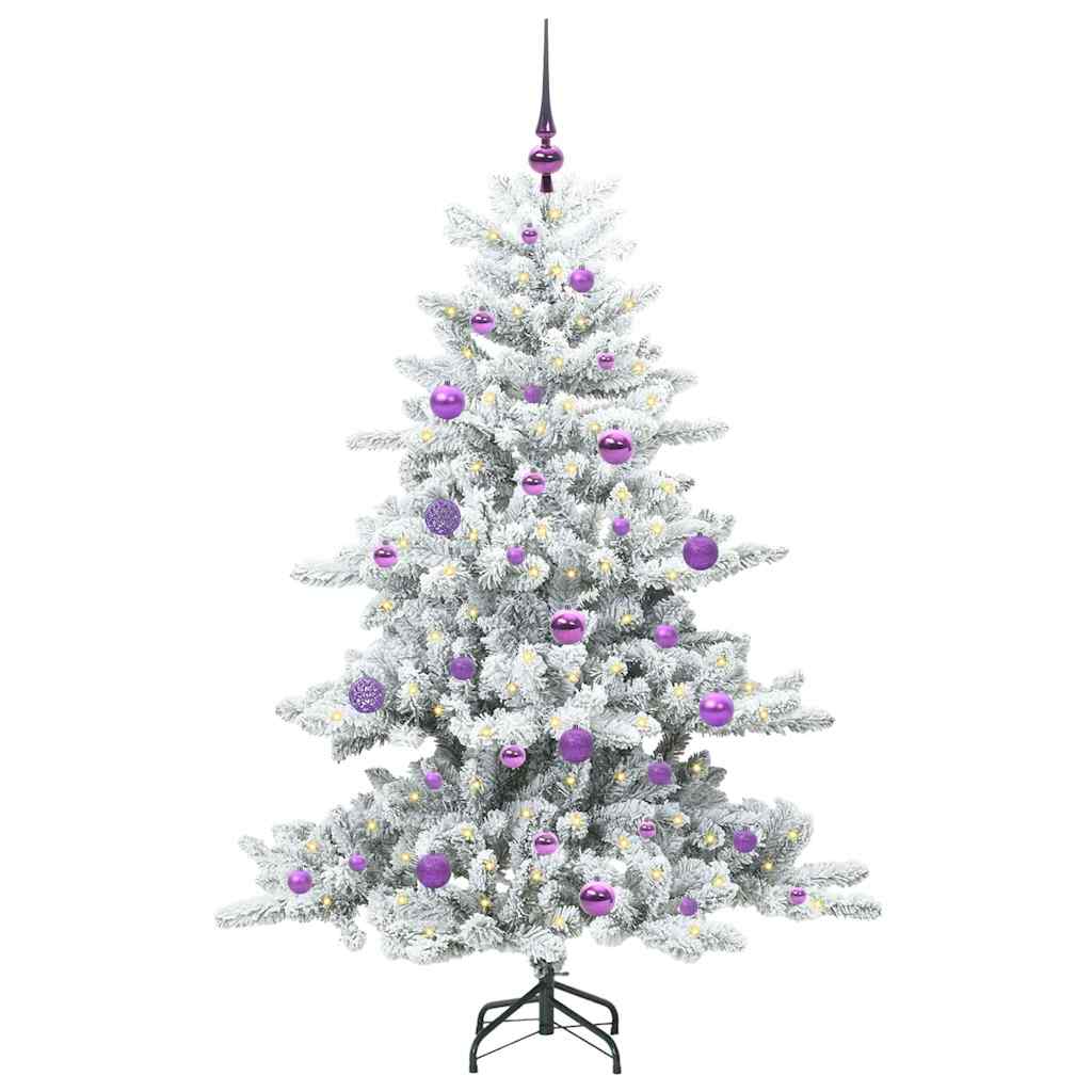 Artificial Hinged Christmas Tree with 150 LEDs 150 cm PVC