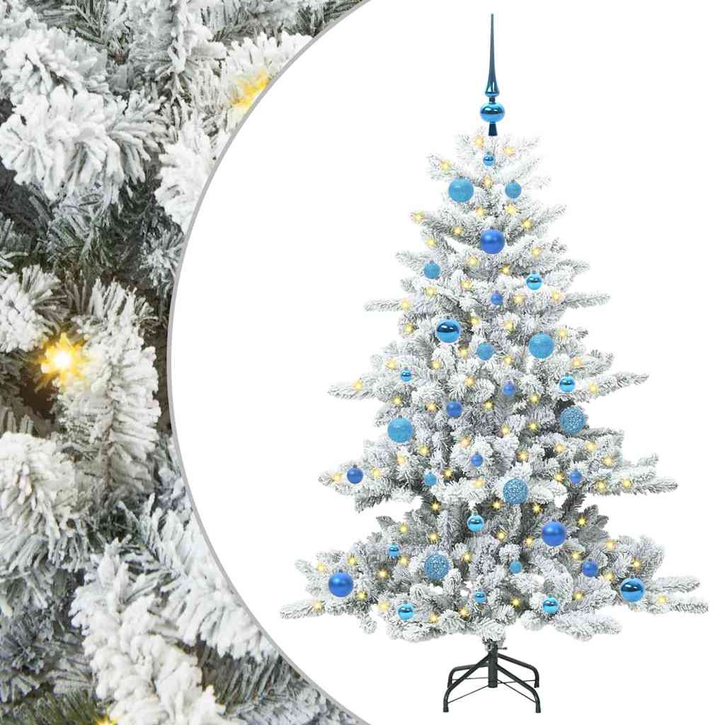 Artificial Hinged Christmas Tree with 150 LEDs 150 cm PVC