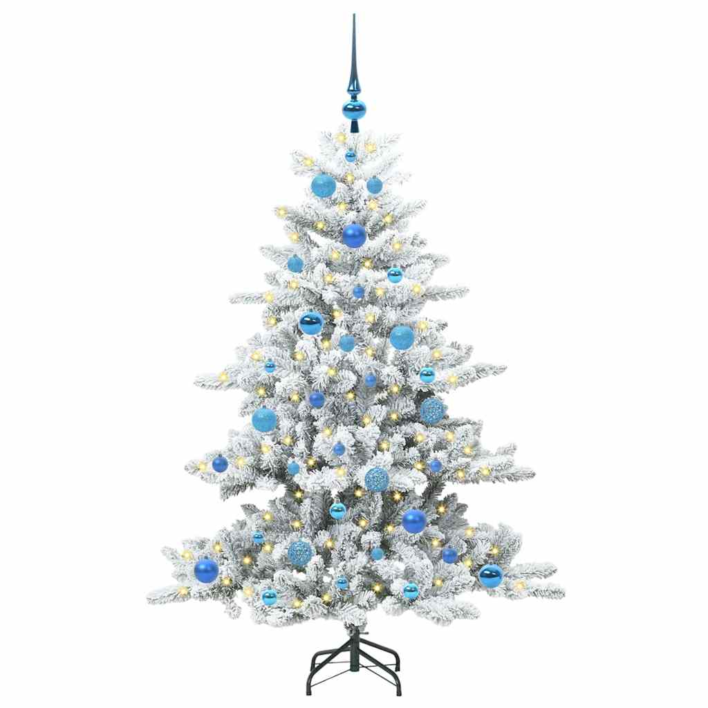 Artificial Hinged Christmas Tree with 150 LEDs 150 cm PVC