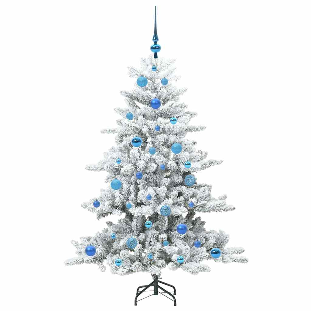Artificial Hinged Christmas Tree with 150 LEDs 150 cm PVC