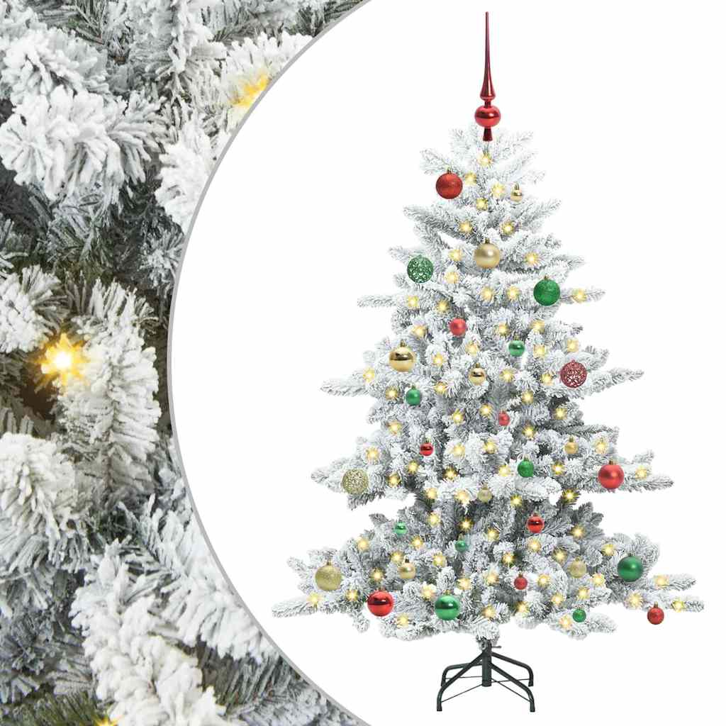 Artificial Hinged Christmas Tree with 150 LEDs 150 cm PVC
