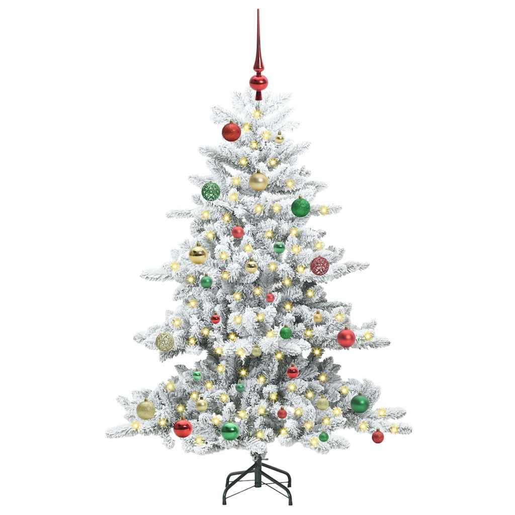 Artificial Hinged Christmas Tree with 150 LEDs 150 cm PVC