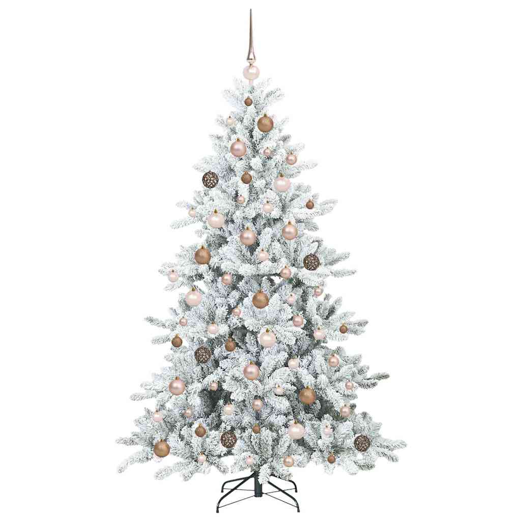 Artificial Hinged Christmas Tree with 300 LEDs 180 cm PVC