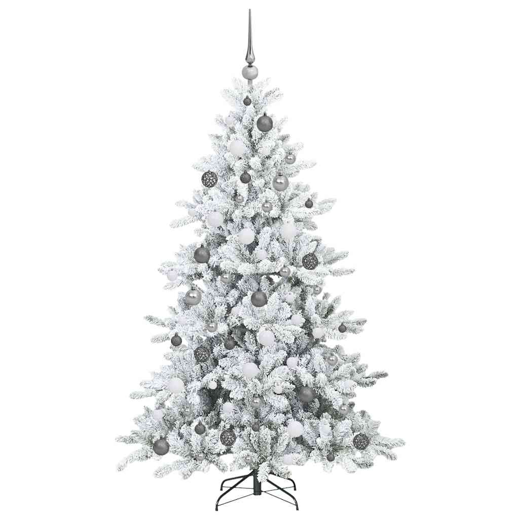 Artificial Hinged Christmas Tree with 300 LEDs 180 cm PVC