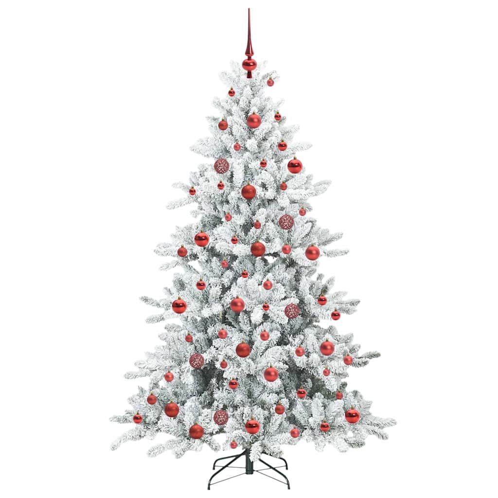 Artificial Hinged Christmas Tree with 300 LEDs 180 cm PVC