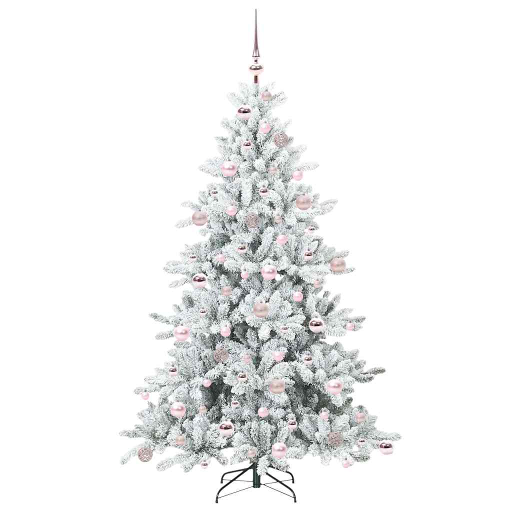 Artificial Hinged Christmas Tree with 300 LEDs 180 cm PVC