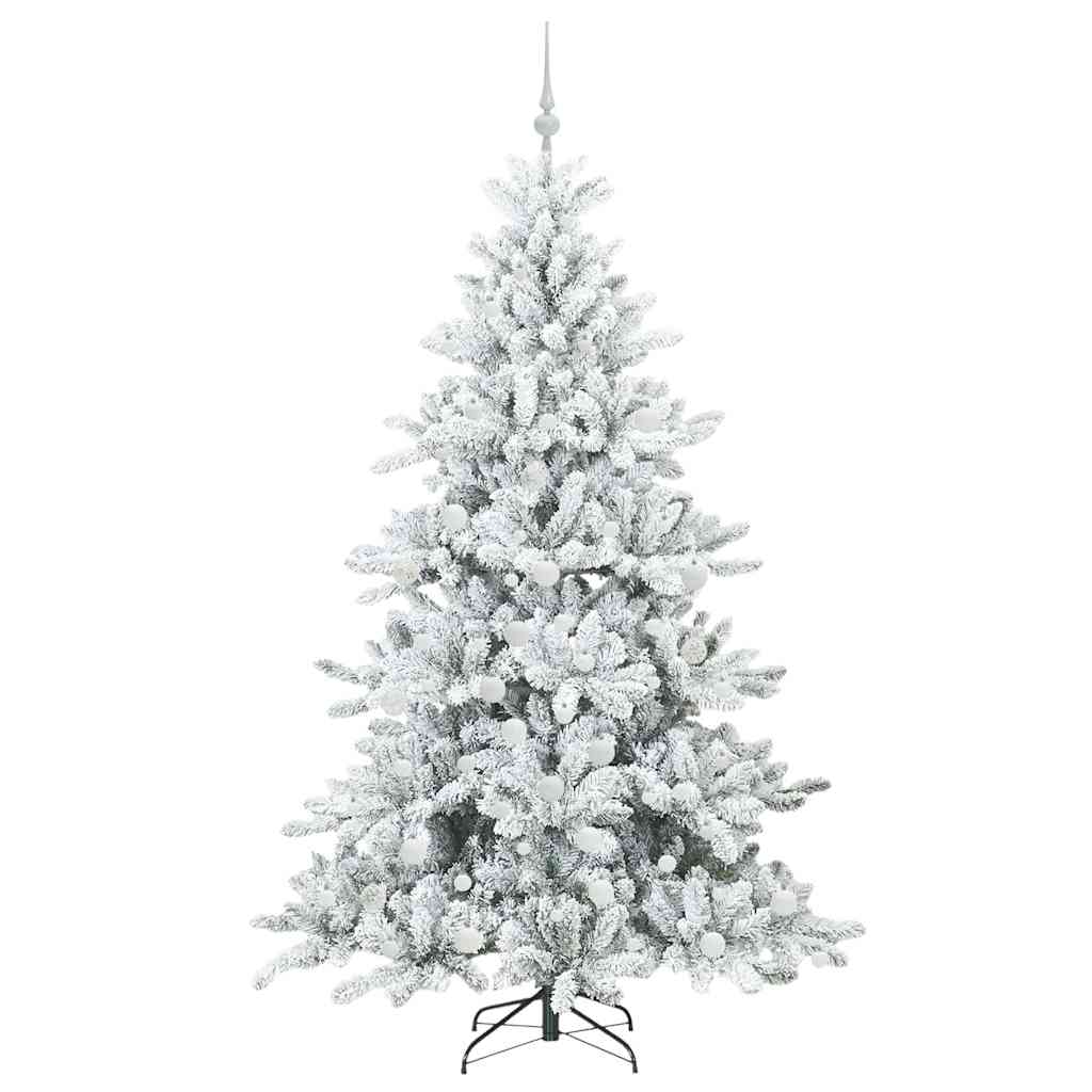 Artificial Hinged Christmas Tree with 300 LEDs 180 cm PVC