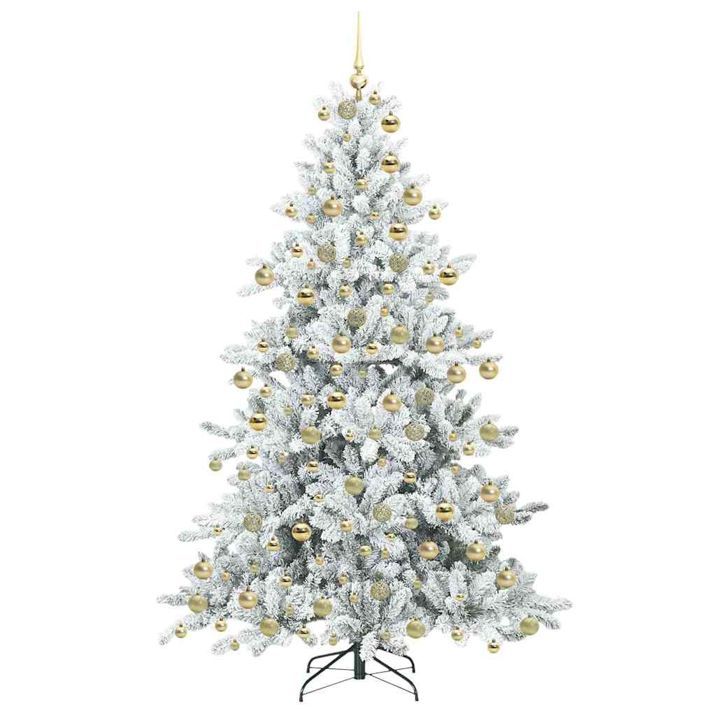 Artificial Hinged Christmas Tree with 300 LEDs 180 cm PVC