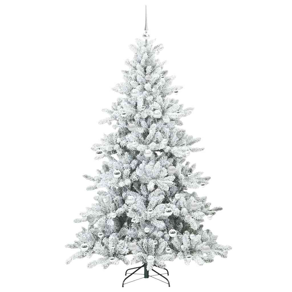 Artificial Hinged Christmas Tree with 300 LEDs 180 cm PVC
