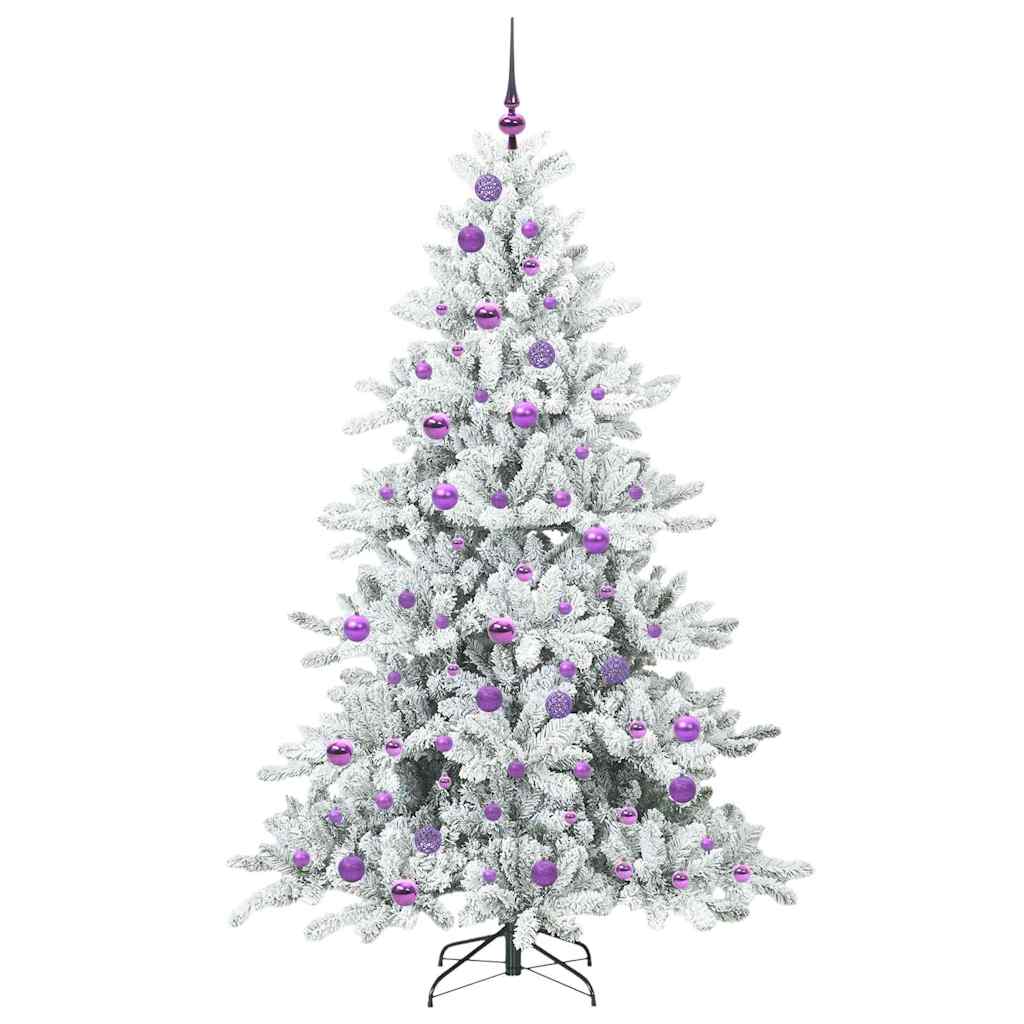 Artificial Hinged Christmas Tree with 300 LEDs 180 cm PVC
