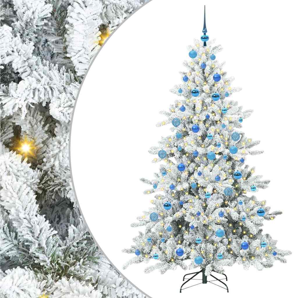 Artificial Hinged Christmas Tree with 300 LEDs 180 cm PVC